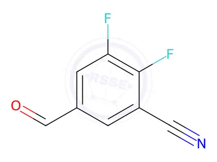 Chemical structure of Benzonitrile, 2,3-difluoro-5-formyl-