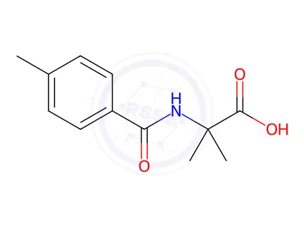 Chemical structure of Alanine, 2-methyl-N-(4-methylbenzoyl)-