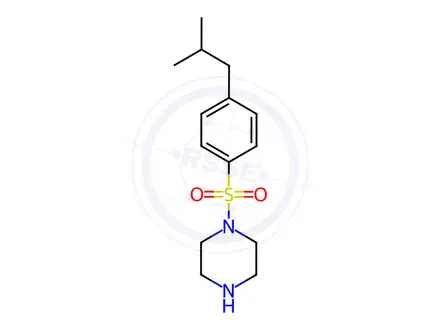 Chemical structure of 1-((4-Isobutylphenyl)sulfonyl)piperazine