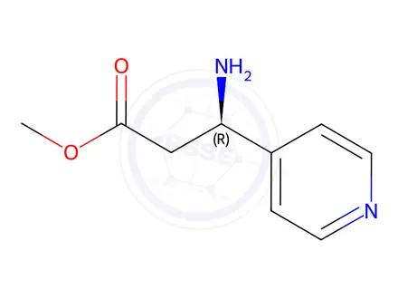 Chemical structure of Methyl (R)-3-amino-3-(pyridin-4-yl)propanoate dihydrochloride