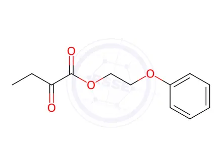 Chemical structure of Butanoic acid, 2-oxo-, 2-phenoxyethyl ester