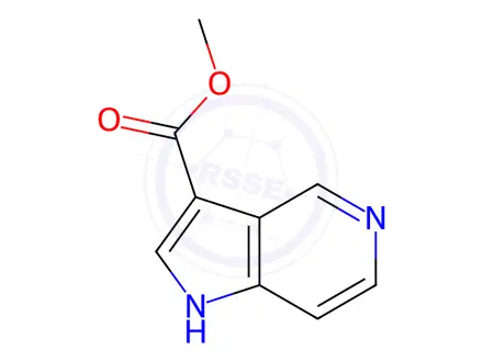 Chemical structure of 1H-Pyrrolo[3,2-c]pyridine-3-carboxylic acid Methyl ester
