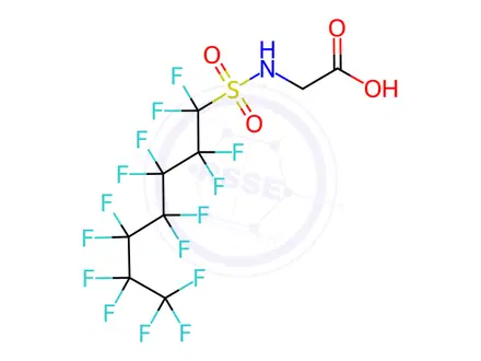 Chemical structure of Glycine, N-[(1,1,2,2,3,3,4,4,5,5,6,6,7,7,7-pentadecafluoroheptyl)sulfonyl]-