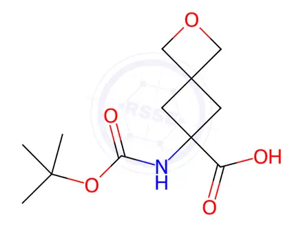 Chemical structure of 6-((tert-Butoxycarbonyl)amino)-2-oxaspiro[3.3]heptane-6-carboxylic Acid