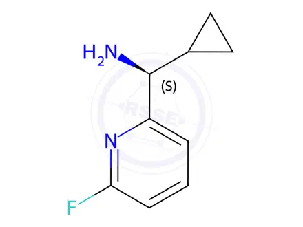 Chemical structure of (S)-Cyclopropyl(6-fluoropyridin-2-yl)methanamine dihydrochloride