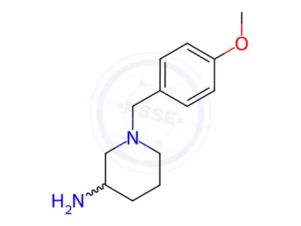 Chemical structure of 1-[(4-methoxyphenyl)methyl]piperidin-3-amine