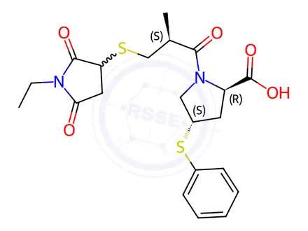 Chemical structure of Zofenopril Impurity 2(Zofenoprilat-NES)