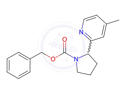 Chemical structure of Benzyl 2-(4-methylpyridin-2-yl)pyrrolidine-1-carboxylate
