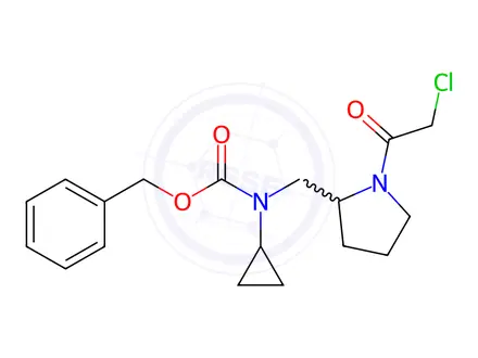 Chemical structure of Benzyl ((1-(2-chloroacetyl)pyrrolidin-2-yl)methyl)(cyclopropyl)carbamate