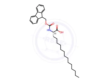 Chemical structure of Hexadecanoic acid, 2-[[(9H-fluoren-9-ylMethoxy)carbonyl]aMino]-, (S)-