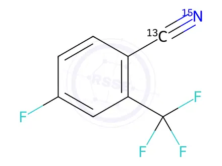 Chemical structure of Rezvilutamide Impurity 56-13C,15N