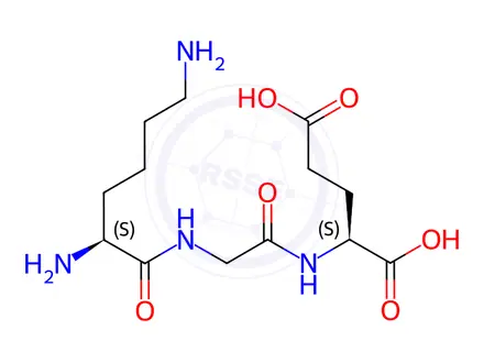 Chemical structure of H-Lys-Gly-Glu-OH