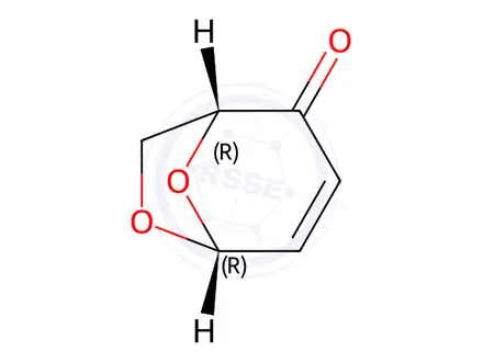 Chemical structure of 6,8-Dioxabicyclo3.2.1oct-3-en-2-one, (1R,5R)-