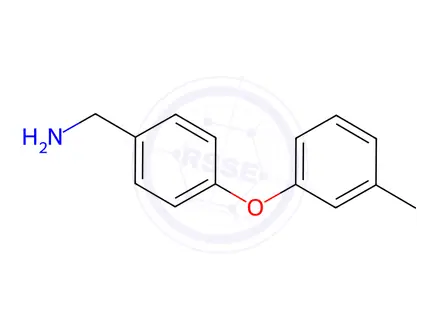 Chemical structure of 1-[4-(3-Methylphenoxy)phenyl]methanamine