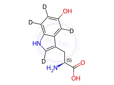 Chemical structure of 5-Hydroxy L-Tryptophan-d4