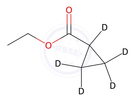 Chemical structure of Ethyl Cyclopropylcarboxylate-d5 (Major)