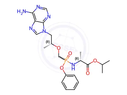 Chemical structure of Tenofovir Alafenamide Fumarate Impurity 16 Fumarate-d3