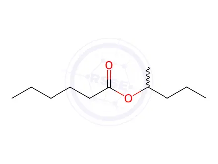 Chemical structure of isopentyl hexanoate