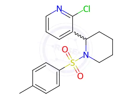 Chemical structure of 2-Chloro-3-(1-tosylpiperidin-2-yl)pyridine