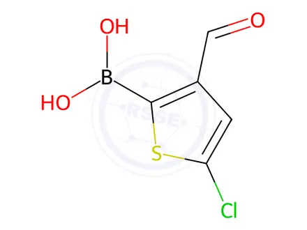 Chemical structure of (5-Chloro-3-formylthiophen-2-yl)boronic acid