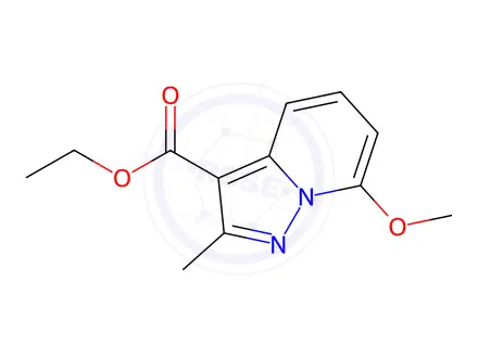 Chemical structure of Ethyl 7-methoxy-2-methylpyrazolo[1,5-a]pyridine-3-carboxylate