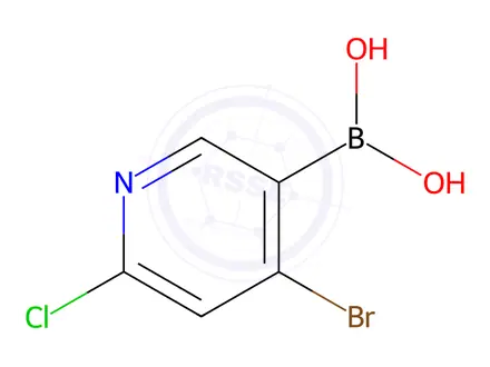 Chemical structure of (4-Bromo-6-chloropyridin-3-yl)boronic acid