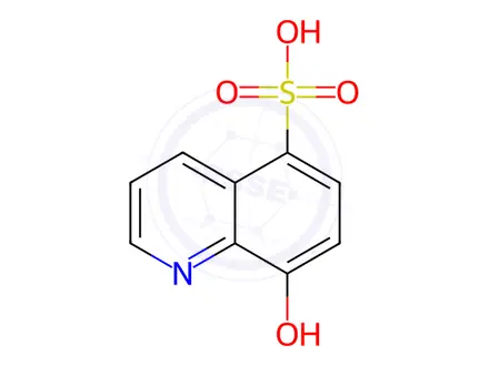 Chemical structure of 8-Hydroxyquinoline-5-sulfonic Acid Dihydrate