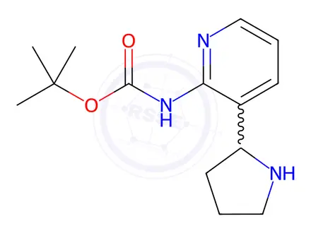 Chemical structure of tert-Butyl (3-(pyrrolidin-2-yl)pyridin-2-yl)carbamate