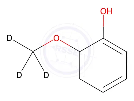 Chemical structure of 2-Methoxy-[D3]-phenol