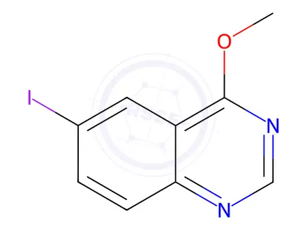 Chemical structure of Quinazoline, 6-iodo-4-methoxy-