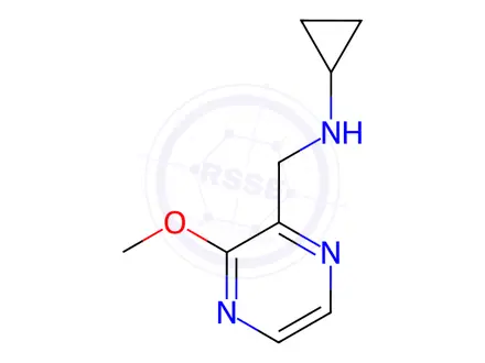 Chemical structure of N-((3-methoxypyrazin-2-yl)methyl)cyclopropanamine