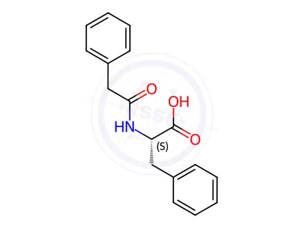 Chemical structure of Phenylac-Phe-OH