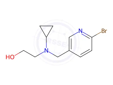 Chemical structure of 2-(((6-Bromopyridin-3-yl)methyl)(cyclopropyl)amino)ethanol