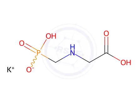 Chemical structure of Potassium 2-((phosphonomethyl)amino)acetate