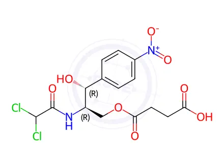 Chemical structure of Chloramphenicol Succinate