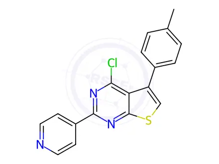 Chemical structure of 4-Chloro-2-(pyridin-4-yl)-5-(p-tolyl)thieno[2,3-d]pyrimidine
