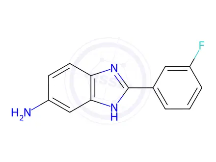 Chemical structure of 2-(3-Fluorophenyl)-1H-1,3-benzodiazol-5-amine