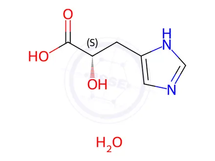 Chemical structure of L-b-Imidazole Lactic Acid Monohydrate