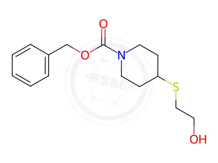 Chemical structure of Benzyl 4-((2-hydroxyethyl)thio)piperidine-1-carboxylate