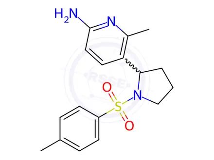 Chemical structure of 6-Methyl-5-(1-tosylpyrrolidin-2-yl)pyridin-2-amine