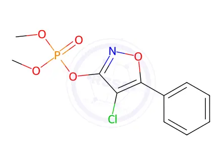 Chemical structure of Phosphoric acid, 4-chloro-5-phenyl-3-isoxazolyl dimethyl ester