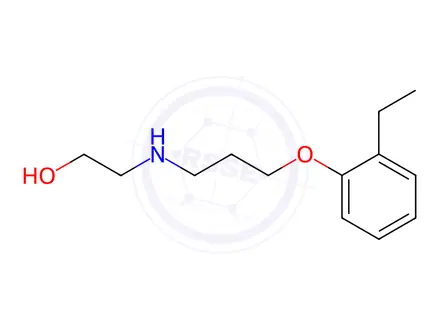 Chemical structure of Ethanol, 2-[[3-(2-ethylphenoxy)propyl]amino]-(9CI)