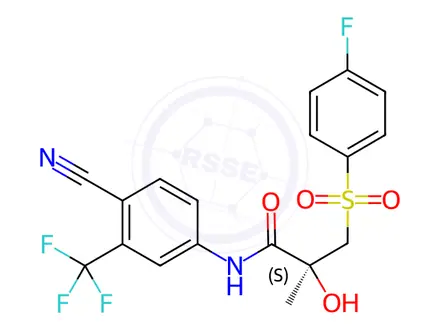 Chemical structure of (S)-Bicalutamide
