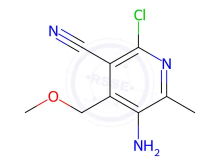 Chemical structure of 5-AMINO-2-CHLORO-3-CYANO-4-METHOXYMETHYL-6-METHYLPYRIDINE DIHYDROCHLORIDE