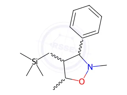 Chemical structure of 2,5-Dimethyl-3-phenyl-4-((trimethylsilyl)methyl)isoxazolidine