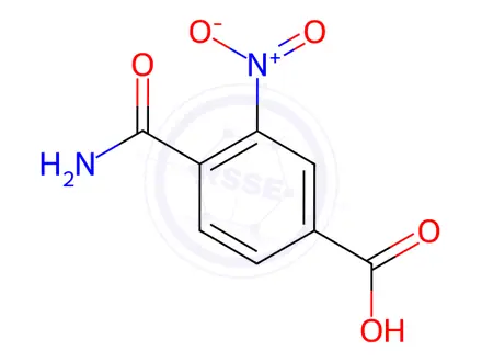 Chemical structure of 4-Carbamoyl-3-nitrobenzoicacid