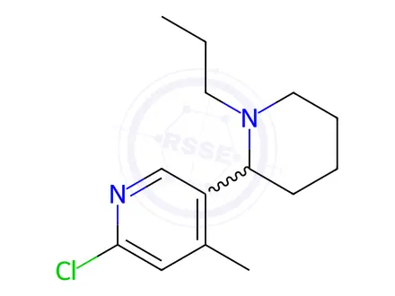 Chemical structure of 2-Chloro-4-methyl-5-(1-propylpiperidin-2-yl)pyridine