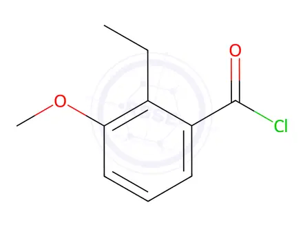 Chemical structure of Benzoyl chloride, 2-ethyl-3-methoxy-(9CI)
