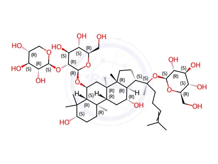 Chemical structure of Notoginsenoside R1