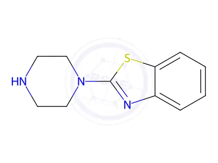 Chemical structure of 2-(piperazin-1-yl)-1,3-benzothiazole dihydrochloride
